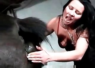 Awesome horse in the farm bestiality action